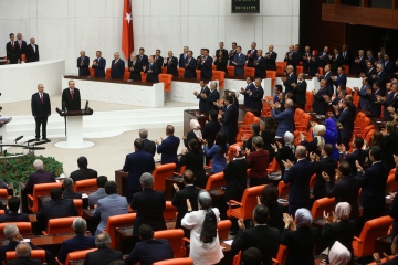 Cumhurbakan Erdoan, TBMM Genel Kurulunda yemin ederek greve balad 