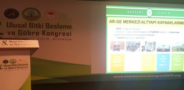 Bitki Beslenme ve Gbre Kongresine Kayseri eker'den Proje Destei