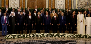 Cumhurbakan Erdoan liderlerle bir araya geldi