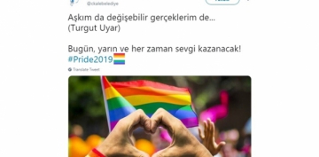 anakkale Belediyesinin 'LGBTI+' paylamna tepki yad