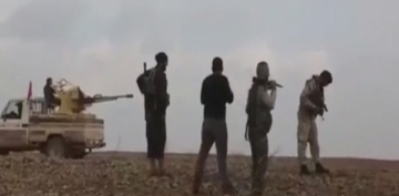 Tel Tamr'da SMO askerlerinin YPG'li terristlerle atma an grntlendi