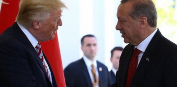 Cumhurbakan Erdoan, ABD Bakan Trump ile grt 