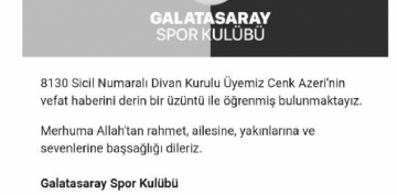 Galatasaray Divan Kurulu yesi Azeri, kurtarlamad