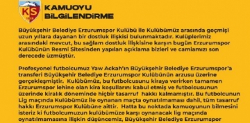 Kayserispor, B.B. Erzurumsporun aibe iddiasna yant verdi