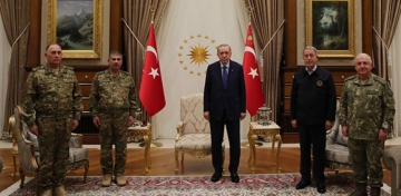 Cumhurbakan Erdoan, Azerbaycan Savunma Bakan ve Genelkurmay Bakan'n kabul etti
