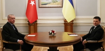 Cumhurbakan Erdoan, Ukrayna Devlet Bakan Zelenskiy ile grt