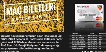 Kayserispor - Konyaspor ma biletleri sata kt