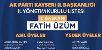 AK Partide yeni ynetim listesi belli oldu  