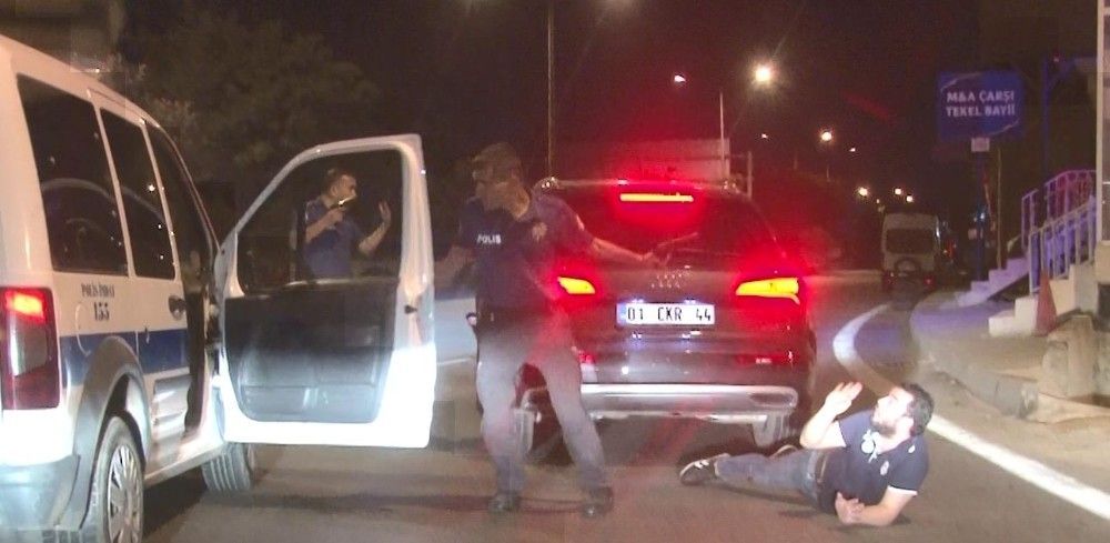Polisten kaçan alkollü ve ehliyetsiz sürücü film sahnelerini aratmayan kovalamaca sonrasında kıskıvrak yakalandı