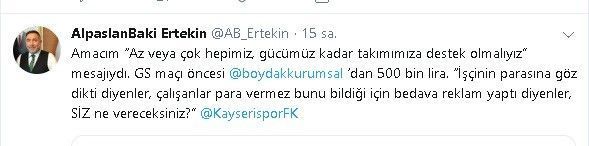 Kayserispor´a dev destek