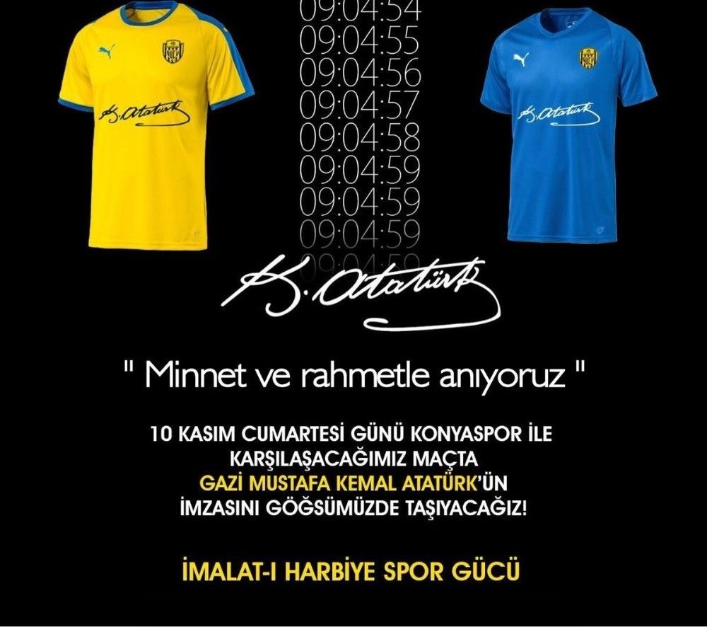 Ankaragücü formasında ´Atatürk´ imzası