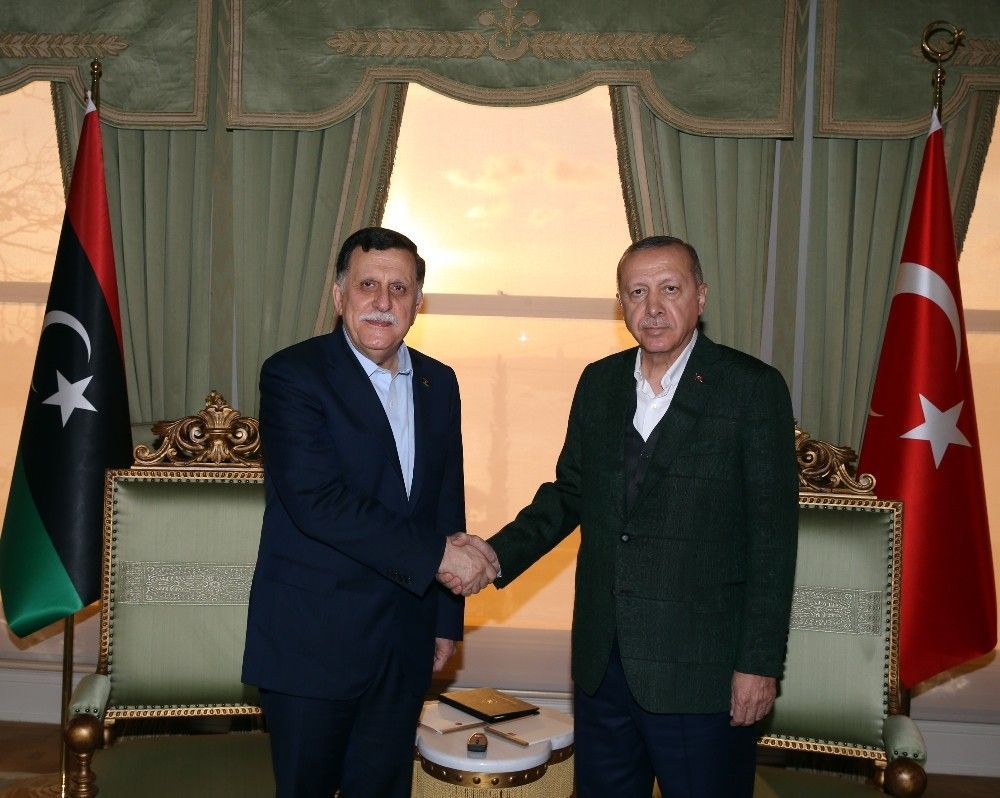 Cumhurbaşkanı Erdoğan, Libya Başkanlık Konseyi Başkanı Al-Sarraj´ı kabul etti