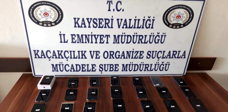 Kayseri'de kaak telefon operasyonu