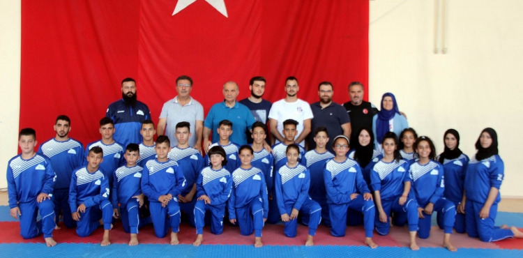 Filistin Taekwondo Milli Takm Kayseride kamp yapyor