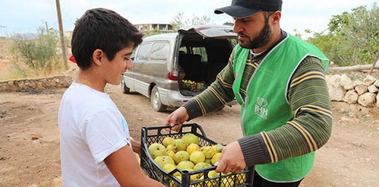 Suriye'ye 150 ton meyve yardm
