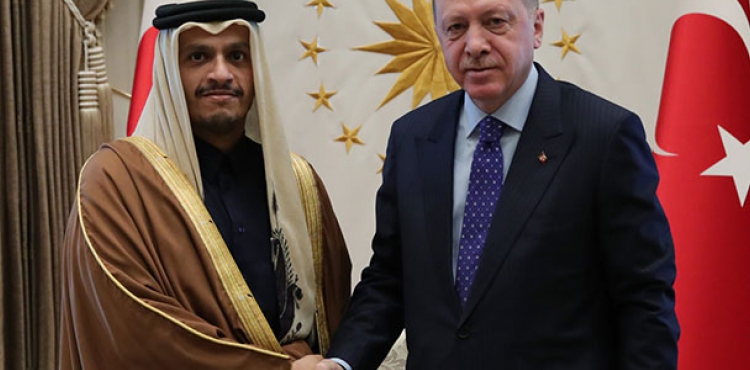 Cumhurbakan Erdoan, Katar Babakan Yardmcs Al Thani'yi kabul etti