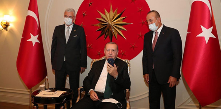 Cumhurbakan Erdoan, BM Daimi Temsilcisi Sinirliolu ile grt