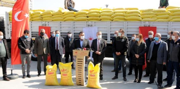Kayseri'de iftilere 83 ton aspir tohumu datld