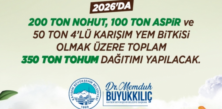 BÜYÜKŞEHİR’İN 2026 TOHUM DESTEĞİ BAŞLIYOR: BAŞKAN BÜYÜKKILIÇ’TAN ÜRETİCİYE GÜÇLÜ DESTEK