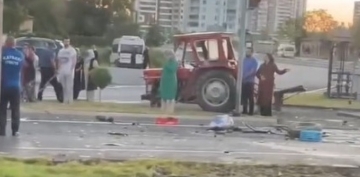 Havaliman kavanda trafik kazas: 1 l 1 yaral