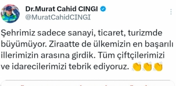 Milletvekili Cng: Kayseri, ziraatte de en baarl iller arasna girdi