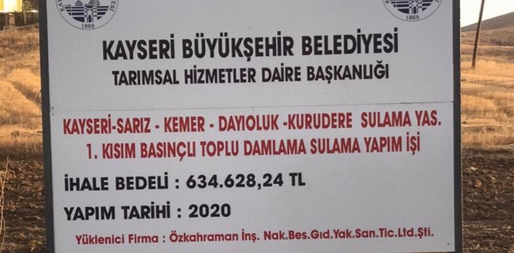 BYKEHRDEN SARIZA DAMLAMA SULAMA PROJESݔ