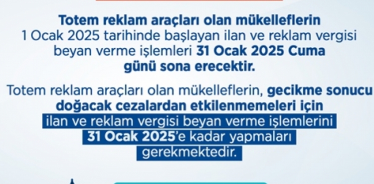 BYKEHR'DEN, LAN VE REKLAM VERGS BEYAN VERME LEMLER DUYURUSU