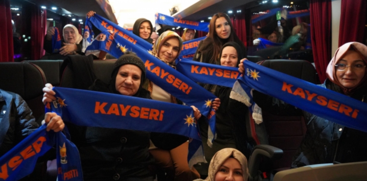 Kayseri Tekilat, AK Parti 8. Byk Kongresi in Ankaraya Hareket Etti