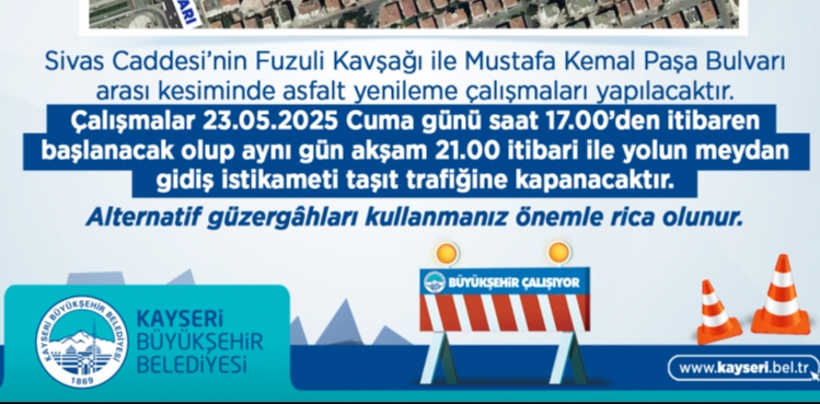 BÜYÜKŞEHİR’DEN ÖNEMLİ DUYURU