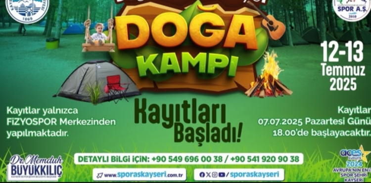 BÜYÜKŞEHİR’İN DOĞA SENİ ÇAĞIRIYOR DOĞA KAMPI KAYITLARI BAŞLADI