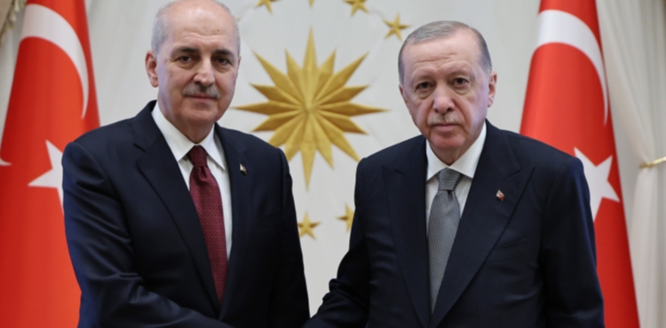 Cumhurbaşkanı Erdoğan, TBMM Başkanı Kurtulmuş'u kabul etti