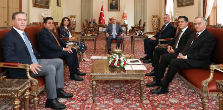 TBMM Bakan Kurtulmu, siyasi partilerin grup bakanvekillerini kabul etti