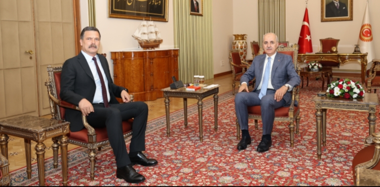 TBMM Başkanı Kurtulmuş, TİP Genel Başkanı Baş'ı kabul etti