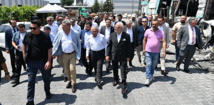 BAŞKAN BÜYÜKKILIÇ, AK PARTİ GENEL BAŞKAN VEKİLİ ELİTAŞ BERABERİNDE İŞ DÜNYASI İLE BULUŞTU