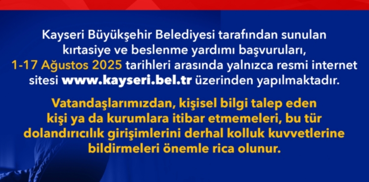 BÜYÜKŞEHİR’DEN DOLANDIRICILIK UYARISI: YARDIM BAŞVURULARI SADECE RESMİ SİTEDEN YAPILIYOR