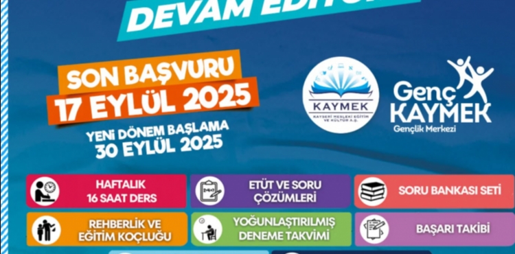 BÜYÜKŞEHİR KAYMEK’İN ÜCRETSİZ YKS KURSUNA KAYITLAR SÜRÜYOR