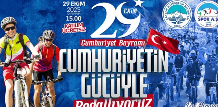 KAYSERİLİLER, BÜYÜKŞEHİR’İN 29 EKİM’E ÖZEL ETKİNLİĞİNDE CUMHURİYETİN GÜCÜYLE PEDALLAYACAK