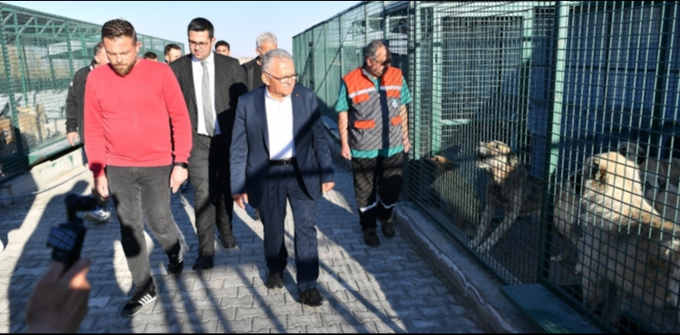 BAŞKAN BÜYÜKKILIÇ, SAHİPSİZ HAYVAN BAKIM VE REHABİLİTASYON MERKEZİ’Nİ ZİYARET ETTİ
