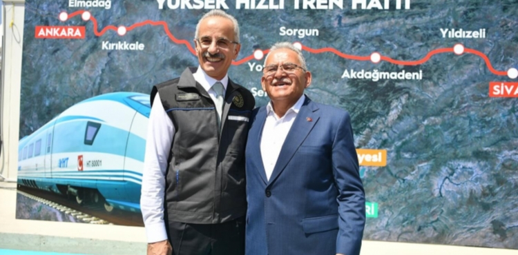 BAKAN BYKKILI: YERKY-KAYSER YHT PROJESNDE NEML LERLEME KAYDEDLDݔ