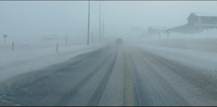 Erciyes yolunda sis etkili oldu