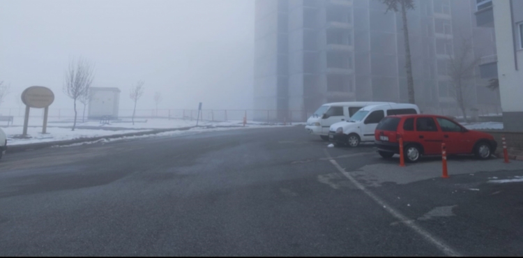 Kayseri�de yo�un sis etkili oldu