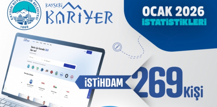 KAYSER� KAR�YER MERKEZ�, OCAK AYINDA 269 �ST�HDAMA K�PR� OLDU