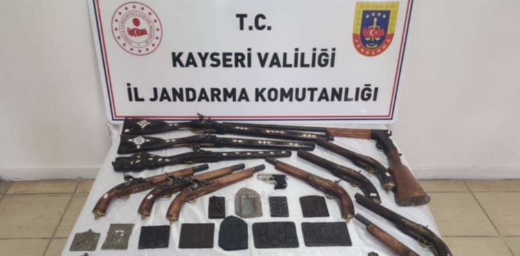 Kayseri�de �Anadolu Miras�� operasyonunda 80 tarihi eser ele ge�irildi