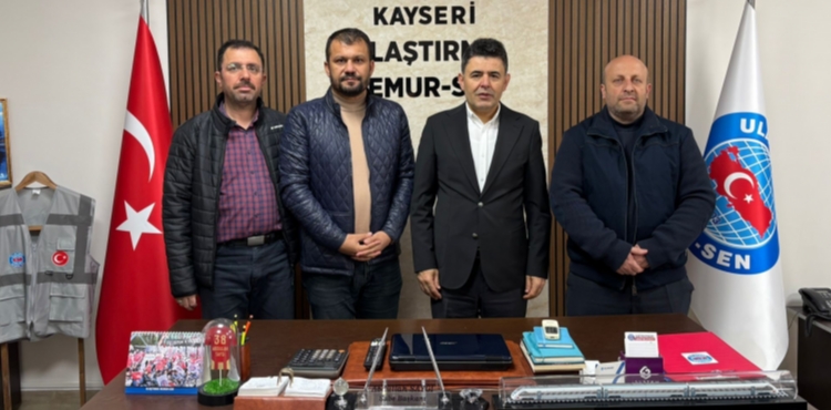 Ula�t�rma Bakan Yard�mc�s� Poyraz�dan Ula�t�rma Memur-Sen Kayseri �ubesi�ne ziyaret