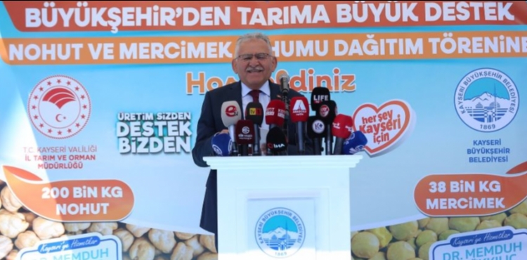 �RETEN KAYSERݒN�N EN G��L� DESTEK��S� B�Y�K�EH�R�DEN 10 M�LYON TL�L�K TOHUM DESTE��