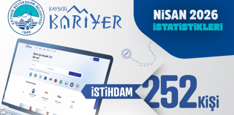 KAYSER� KAR�YER MERKEZ�, N�SAN AYINDA 252 K���N�N �ST�HDAMINA ARACI OLDU