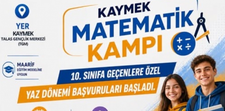 KAYMEK MATEMAT�K KAMPI'NDA YAZ D�NEM� BA�VURULARI BA�LADI