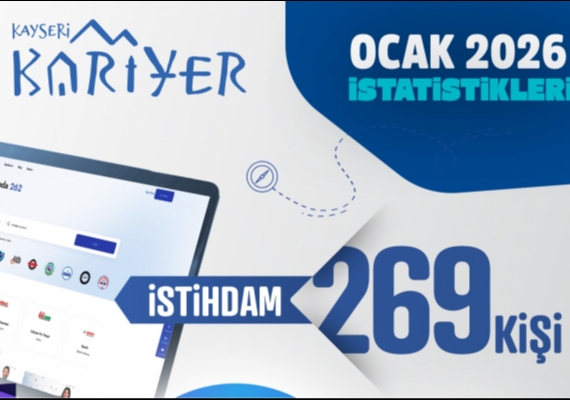 KAYSER� KAR�YER MERKEZ�, OCAK AYINDA 269 �ST�HDAMA K�PR� OLDU