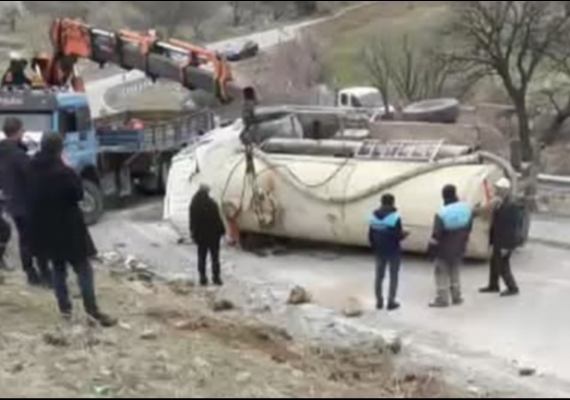 Hac�lar'da vidanj�r devrildi 