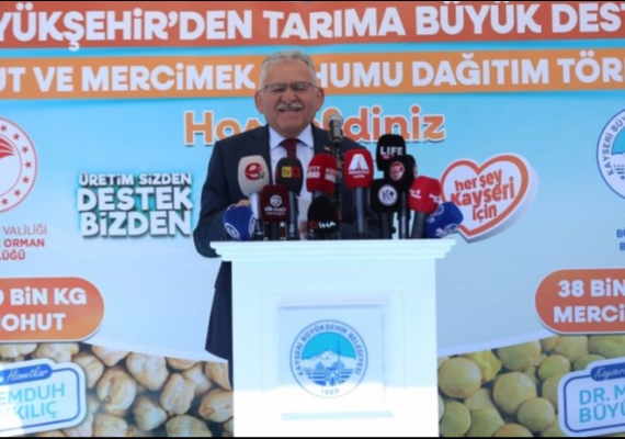 �RETEN KAYSERݒN�N EN G��L� DESTEK��S� B�Y�K�EH�R�DEN 10 M�LYON TL�L�K TOHUM DESTE��